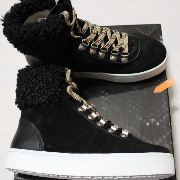 SAM EDELMAN LUTHER FAUX SHRLING HI-TOP SNEAKER - Picture 4 of 6